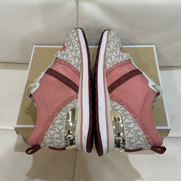 NIB MICHAEL KORS PINK WOMENS Dash Logo and Mesh Trainer SIZES 8.5, CINNAMON - Picture 6 of 14